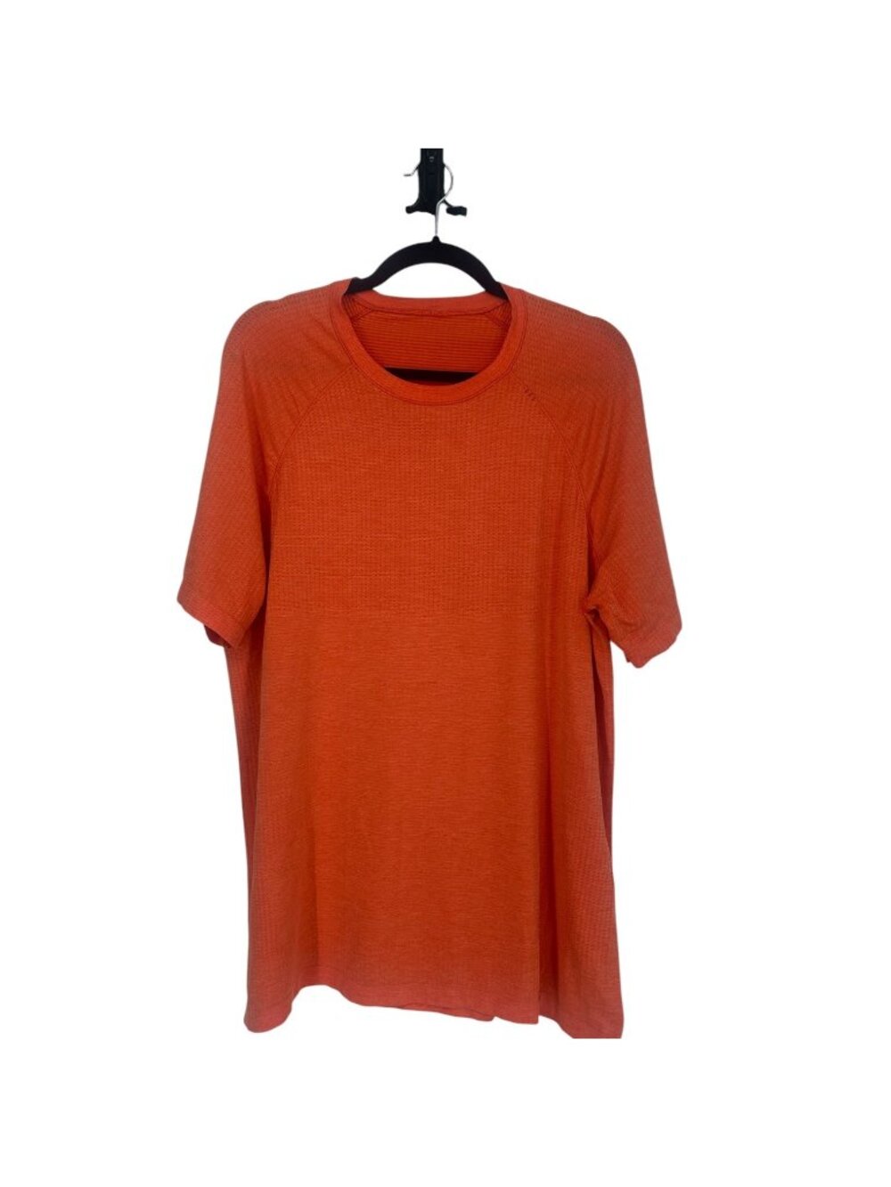 Lululemon Shirt Men's Medium Orange Metal Vent Tech Athletic Workout Running Top